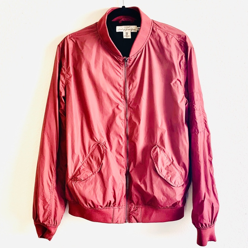 Jersey lined bomber jacket
